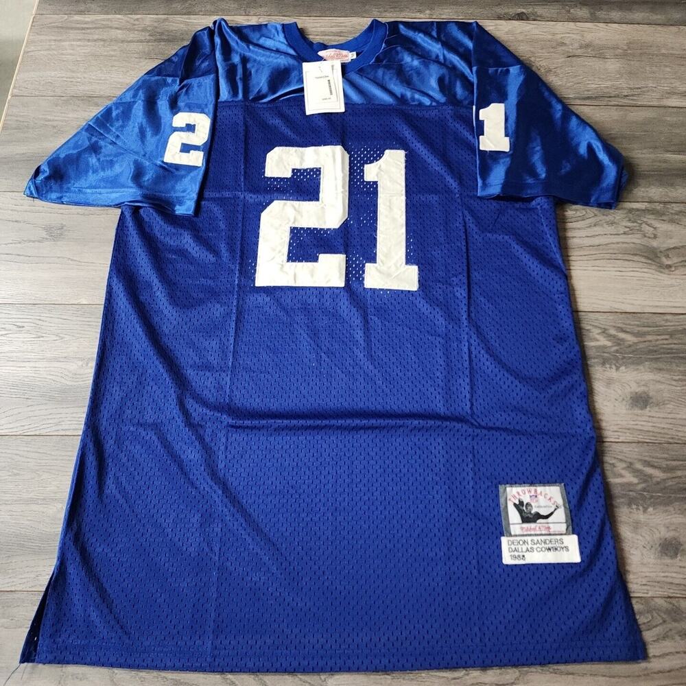 Mitchell & Ness Throwback NWT Jersey #21 Sanders Dallas Cowboys Size 60 (4XL)
